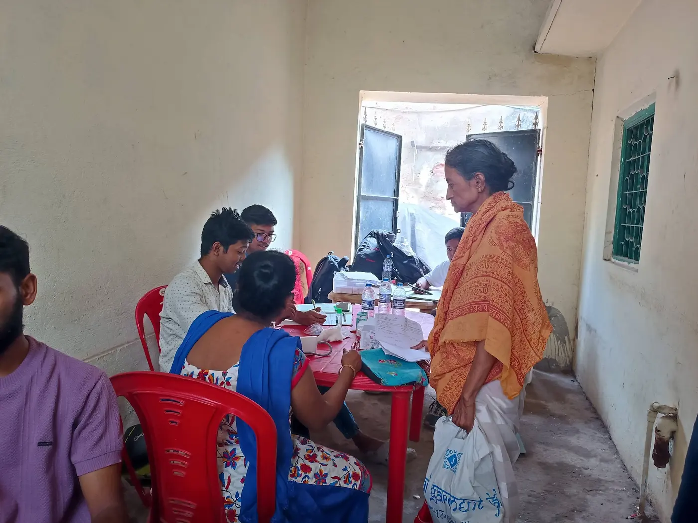 Registration and consultation desk at the BDAF Naya Mandir community clinic