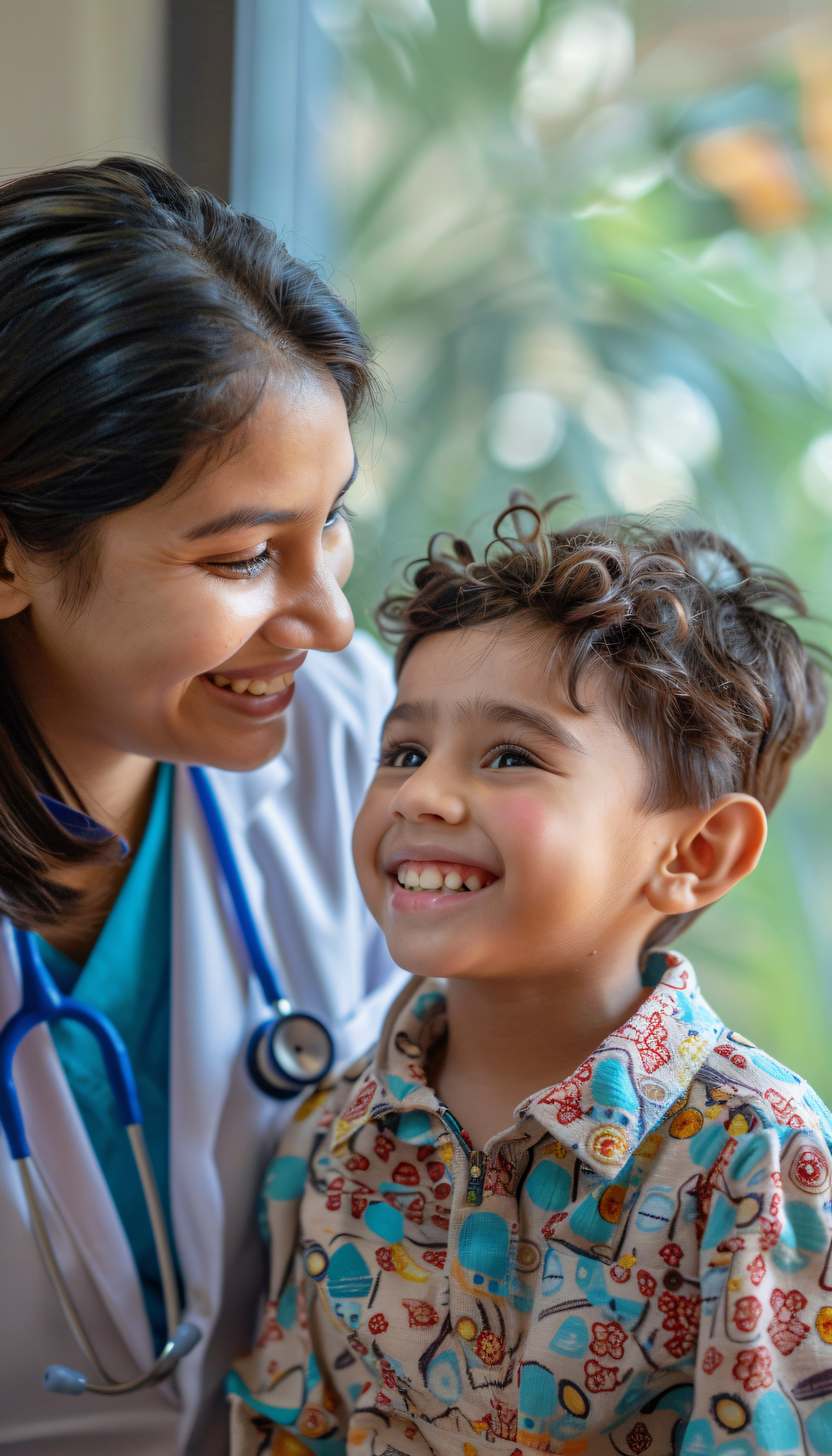 BDAF volunteer pediatrician with children at a community camp